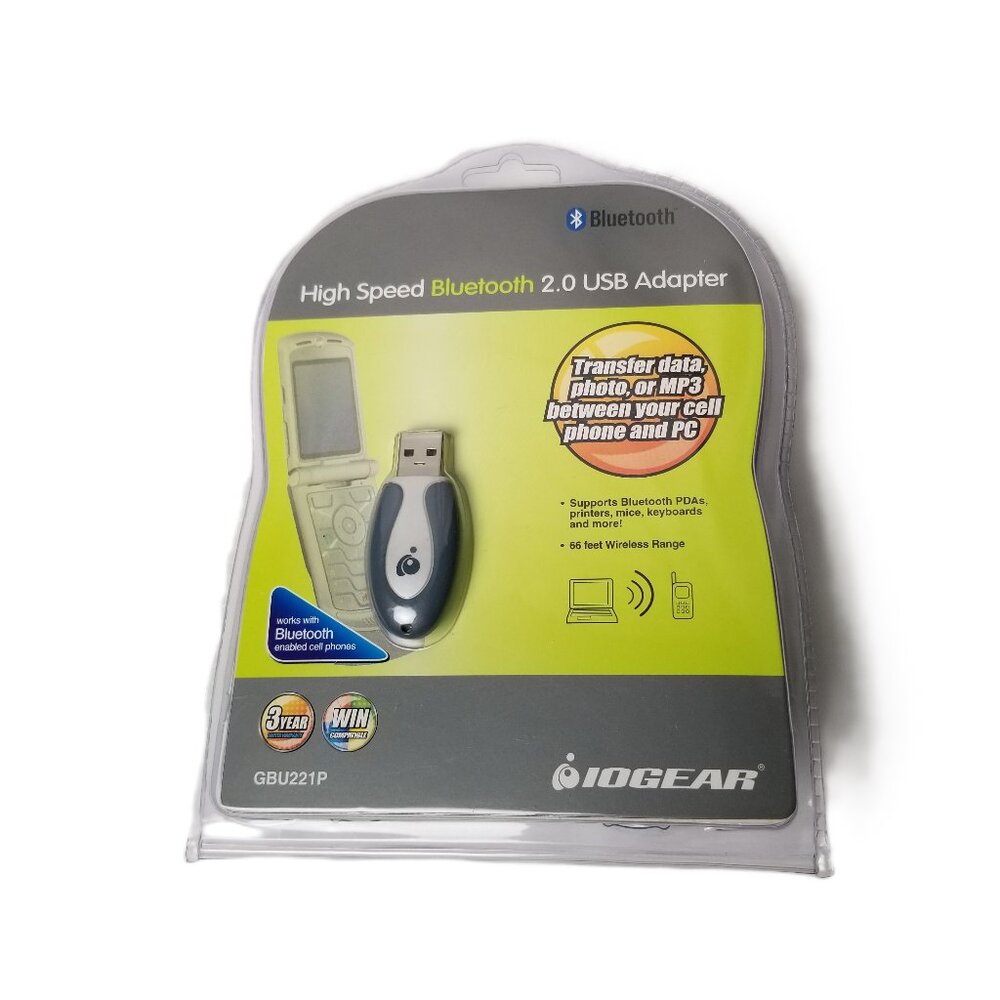 IOGEAR Bluetooth 2.0 USB Adapter GBU221P PC Wireless Dongle Data Transfer New